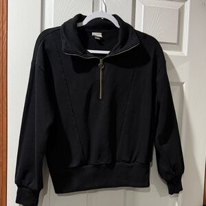 a new day Black Half-Zip Sweatshirt